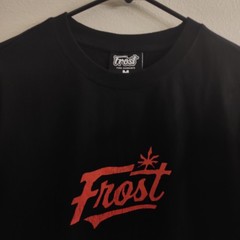 Frost Fine Cannabis M Graphic Tee Black Orange Recreational Dispensary Cotton