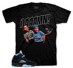 T-Shirt To Match Jordan 5 Black University Blue Sneakers – Damn Tees