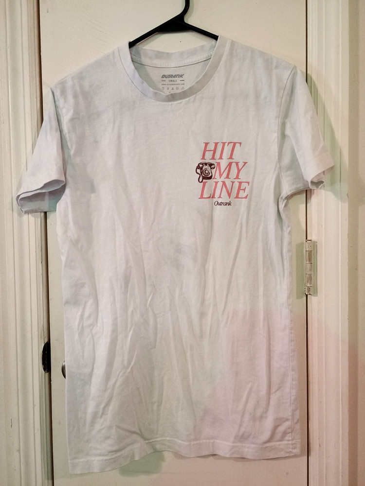 Outrank Hit My Line Men’s Small Tie Dye Short Sleeve T-Shirt.