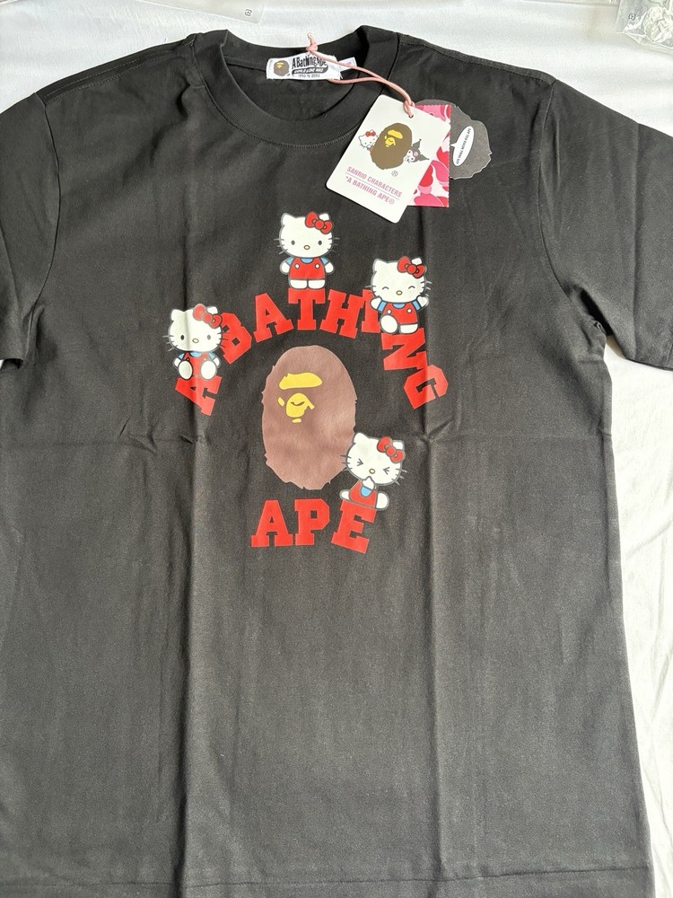 A Bathing Ape BAPE x Sanrio Hello Kitty Black Graphic Tee Men’s L