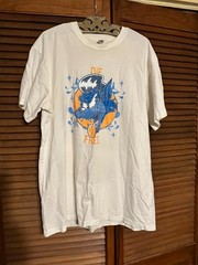 AS COLOUR Graphic T Shirt Mens Large White Die Free Print Short Sleeve 22×29