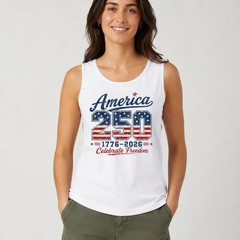 America 250 Years Independence Patriotic Tank Top