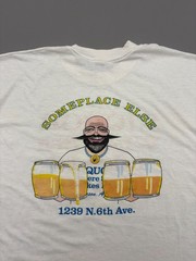 Vintage 70s Liquor Where She Likes It Shirt White Humor Bar Tee True XL