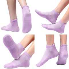 4 Pairs Grip Socks Pilates Socks for Women Non Slip Yoga Athletic for Barre T…