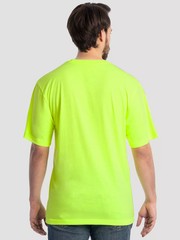 NWT Wrangler Workwear Neon Yellow Hi-Vis Short Sleeve Pocket Tee T Shirt XL