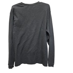 ROWN Charcoal Gray Textured Cotton Crewneck Long Sleeve Shirt Large