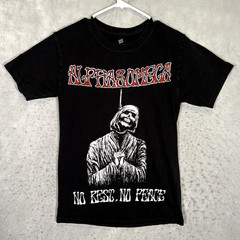 A1 Alpha & Omega No Rest No Peace Shirt Adult Small Black Mens