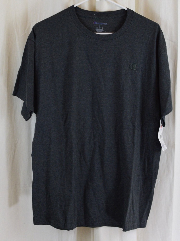 Champion Mens Classic Jersey Tee Shirt Gray Size Large