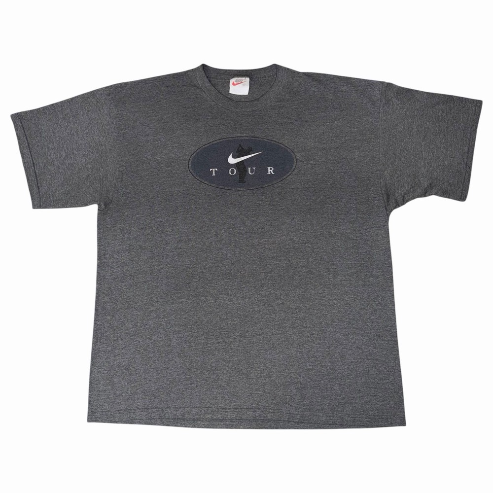 Rare Vintage Nike Tour T Shirt 90s Gray Men’s Size XL Made In USA White Tag Nike