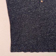 DIESEL Lightweight Stretch Slub Henley T-Shirt Mens M Slim Fit Heather Dark Gray