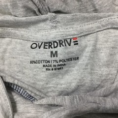 Overdrive Mens Hoodie Sleeveless Tank Tee Casual T Shirt Sz M Gym Bodybuilding