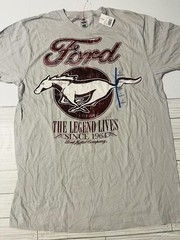 Ford Mustang Shirt Mens Large Gray Athletic Fit Legend Lives 1964 Graphic Tee