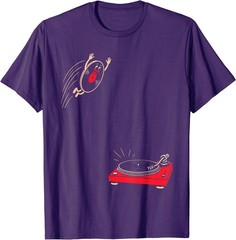Record Flop | Funny Vinyl Jumping onto Turntable T-Shirt