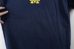 Vintage 90s Y2K Mens XL Sun Faded University of Michigan Football T-Shirt Blue