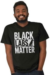 Black Labs Matter Funny Pet Dog Owner Gift Adult Short Sleeve Crewneck Tee