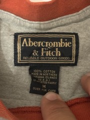 Vintage Abercrombie & Fitch Tigers Football Grey and Orange Tshirt