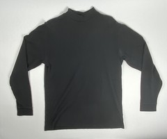Turnbury Mens Size M Black Shirt Long Sleeve Mock High Neck Casual