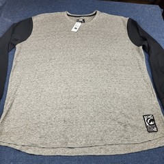 Ecko Unltd Mens Grey Marled Thermal Long Black Sleeve Shirt 4XL NWT Y2K