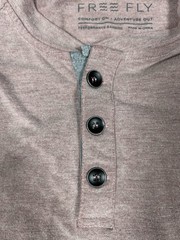 Free Fly Bamboo Performance Henley Long Sleeve Shirt Red Men’s Size Medium