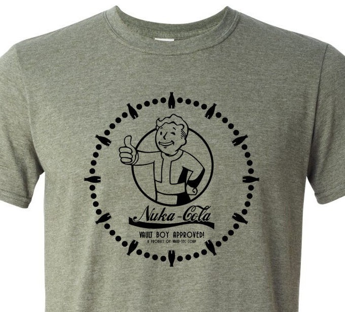 FallOut – Nuka Cola Boy – B&W – Vault Tec – Vault Boy – Soft – Fast Shipping
