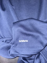Athletic Works Mens DriWorks Performance T-Shirt Navy Blue Short Sleeve Size L