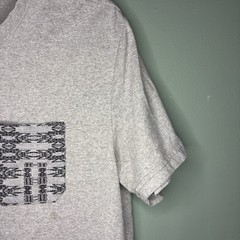 Beautiful Giant Garments Men’s Shirt Size Large Grey With Tribal Pocket