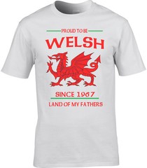 Wales Welsh T-Shirt Customise With Year Of Your Choice Birthday Gift idea Dad