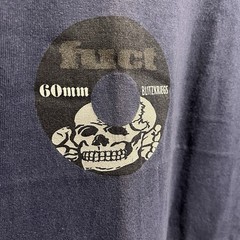 Vintage 90s FUCT 60mm Blitzkriegs Tshirt Medium Navy Blue Faded Skate Streetwear