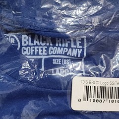 NEW BRCC Black Rifle Coffee Company 70s Logo Royal Blue T Shirt Size Large