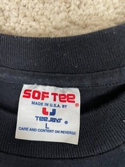 Vintage Tee Jays T-Shirt Mens Large Single Stitch USA Sof Tee Crane Cams Black