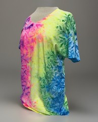 *New* 2XL – Sm Handmade Tie Dye, Rainbow White Cruncht Crinkle, Crew or V-Neck