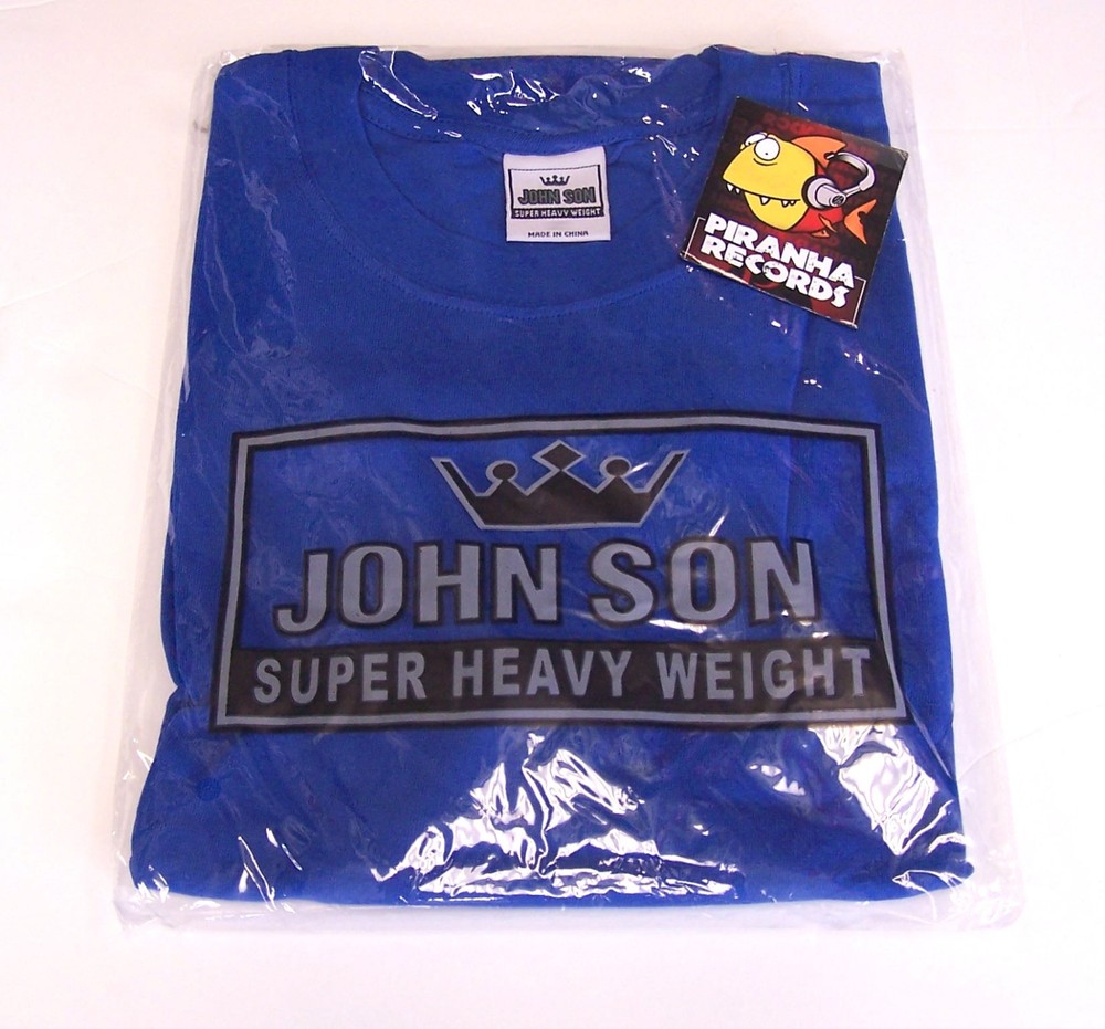 John Son Premium Quality Blue T-Shirt 2XL 100% Cotton Piranha Records
