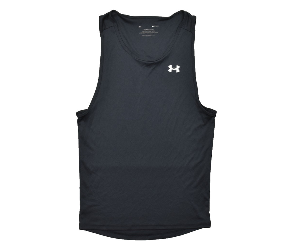 Under Armour Men’s Tech Training Tank Top Size Small Black HeatGear Sleeveless