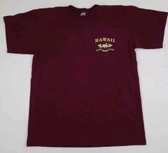 Vintage 90s Hawaii Sail Boat Dolphin Print T Shirt Vtg Island Sport USA Red