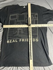 Real Friends T-Shirt Medium Black Band Tee Rock Emo Punk The Home Inside My Head