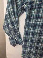 Red Head Mens Large Green Plaid Long Sleeve Button Up Flannel Shirt