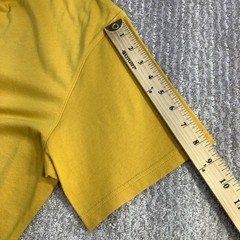 Fjallraven Mens Logo T-shirt Ochre Yellow Organic Cotton Blend Size XL NWT