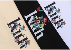 KITH Begonia Floral Logo Tee Cotton Couple Short Sleeve T-Shirt