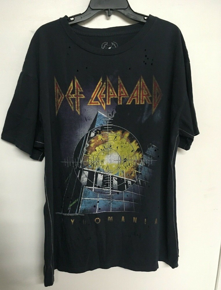 Trunk Ltd Def Leppard “Rock of Ages” T-Shirt -gray new pyhomania mens distresed