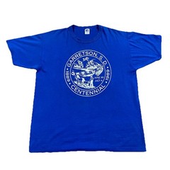 VTG 1989 Garretson SD Centennial T-Shirt XL Russell Athletic USA Blue