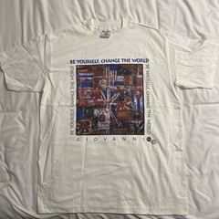 Vintage Giovanni Be Yourself Change The World Art Tee Made In USA Deadstock