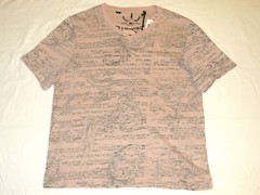 Jeans by Buffalo Muted Baroque Graphic Slim Fit T-Shirt XXL in Nectar NWT