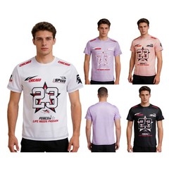 Men’s Undershirts Contrast Color T-Shirt Number Tee Tops Party Shirts Sports
