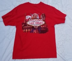 HARLEY DAVIDSON T-Shirt Mens Large L Las Vegas Nevada Hanes Red 2 Sided Biker