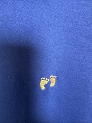 Vintage 70s HANG TEN Sz L Single Stitch Tee Shirt Large Dark Blue Surfer Skater