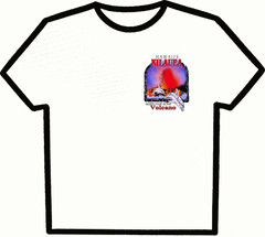 NEW Hawaii Kilauea Volcano : “DTG” PRINT On 100% COTTON WHITE T-Shirts Size LGE