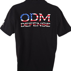 ODM Defense T Shirt Mens Size Large Black 2nd Amendment American Flag