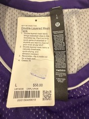 Lululemon Double Layered Mesh Reversible Tank Purple/White Men’s Large