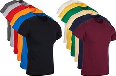 12 Pack BILLIONHATS Mens Cotton Short Sleeve T-Shirts, Crew Tees Pack X-Large