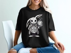 Alice in Wonderland T-Shirt: We’re All Mad Here – White Rabbit Graphic Tee